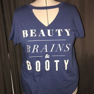 Beauty brains & booty tee